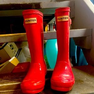 Hunter boots hot pink